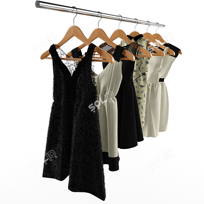 Zara Fashion: Chic Dresses 3D model image 1