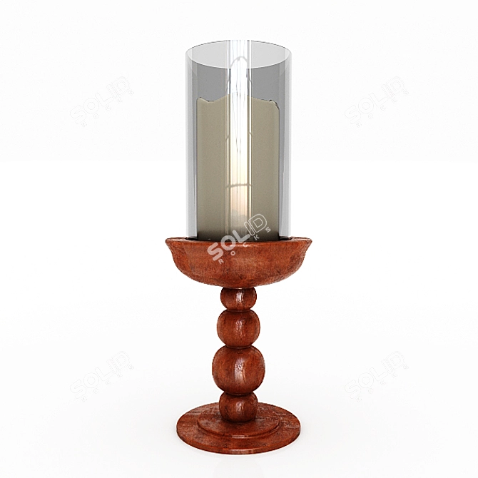 Elegant Interiors: 30cm Tall Candlestick 3D model image 1