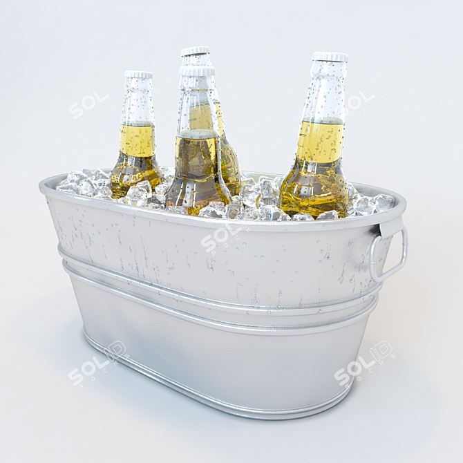 Ice Cold Beer Bucket 3D model image 1