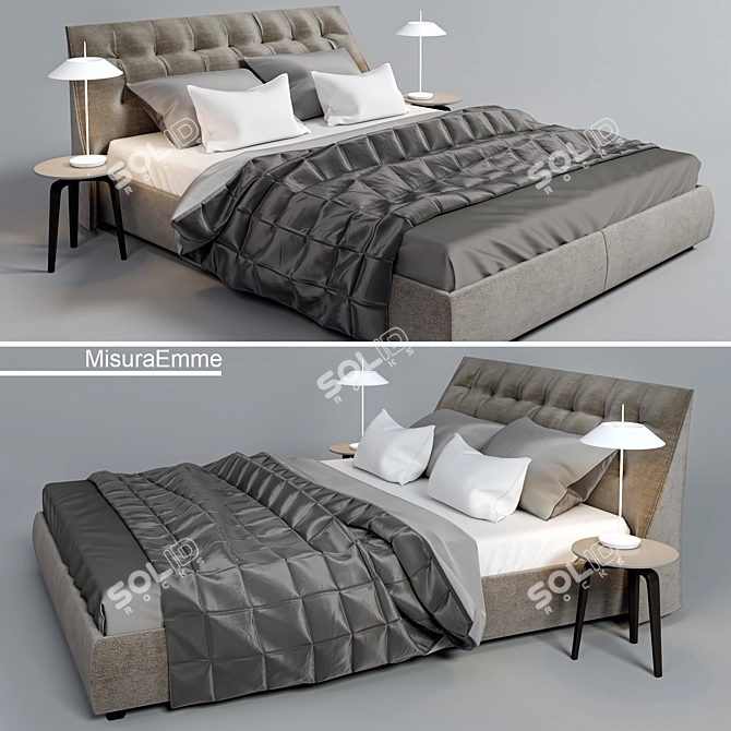 MisuraEmme Sumo Bed: Sleek and Stylish 3D model image 1