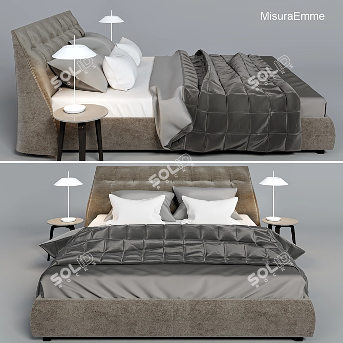 MisuraEmme Sumo Bed: Sleek and Stylish 3D model image 2