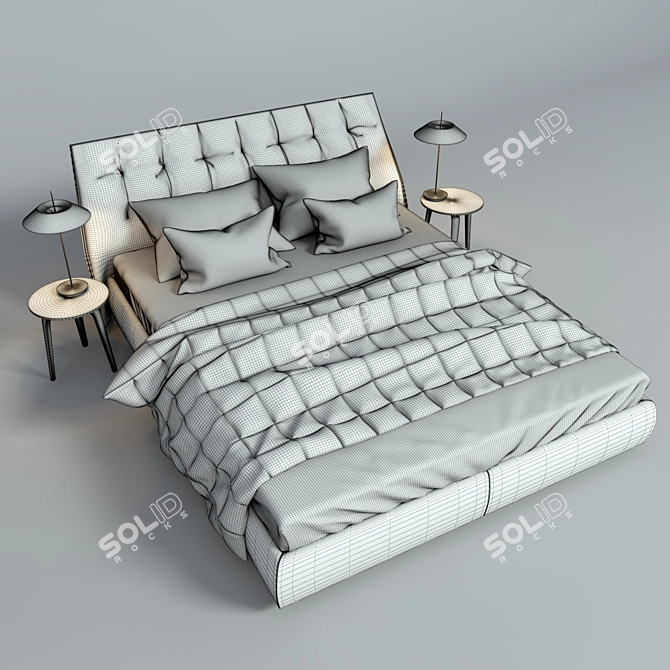 MisuraEmme Sumo Bed: Sleek and Stylish 3D model image 3