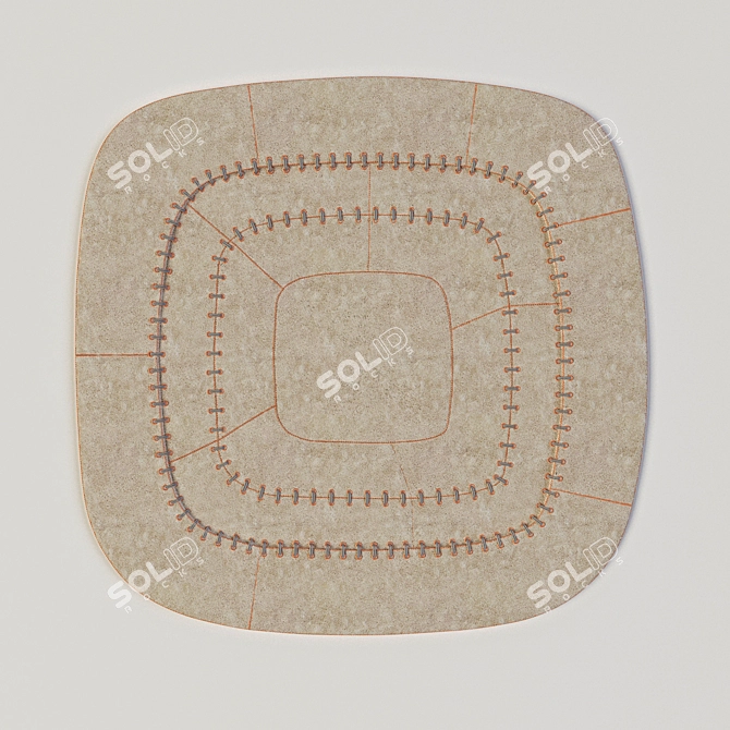 Round and Cozy Circle Rug 3D model image 1