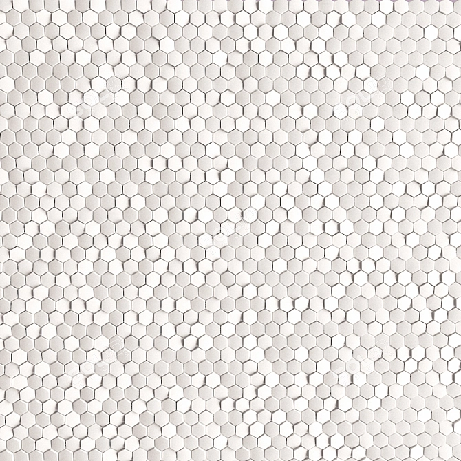 Hexagonal Honeycomb Bianco Tile 3D model image 1