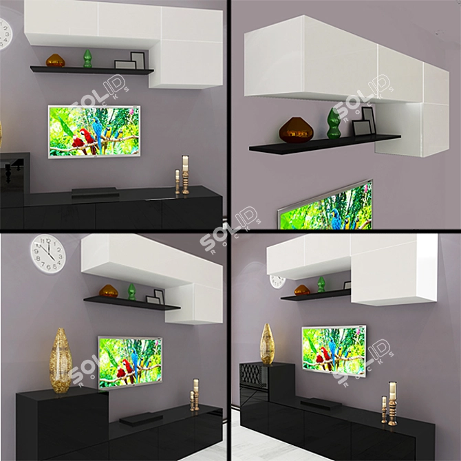 Modern TV & Multimedia Furniture 3D model image 2