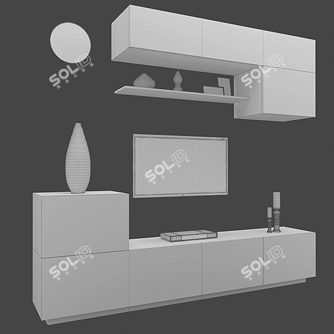 Modern TV & Multimedia Furniture 3D model image 3