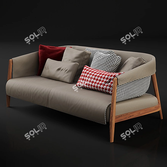 Frigerio Burton Sofa: Exquisite Resemblance 3D model image 1
