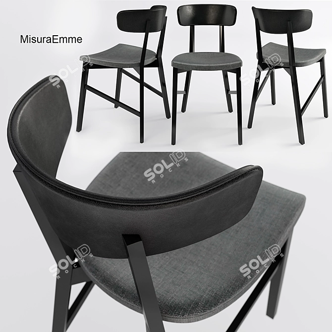 Modern Dining Set: Gaudi Table + Alina Chairs 3D model image 2