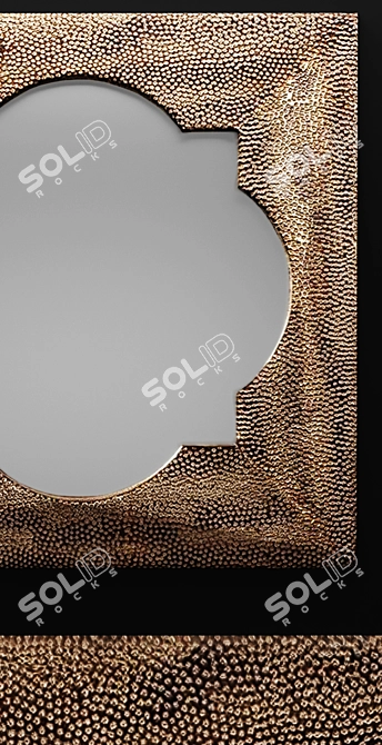 Raymus Hammered Silver Mirror 3D model image 2