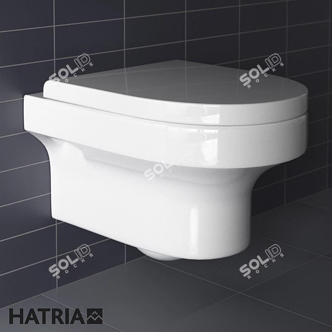 Italian Hatria Daytime Toilet: Sleek, Stylish Design 3D model image 1