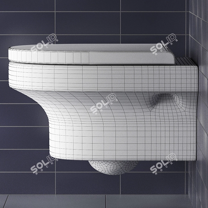 Italian Hatria Daytime Toilet: Sleek, Stylish Design 3D model image 3