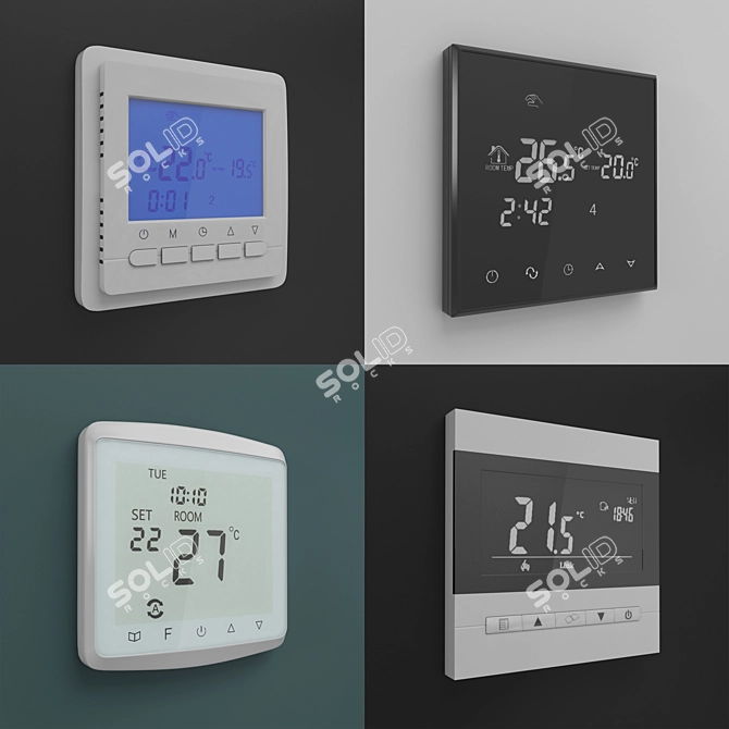 SmartTouch: Innovative Room Thermostats with Touch Screen 3D model image 1