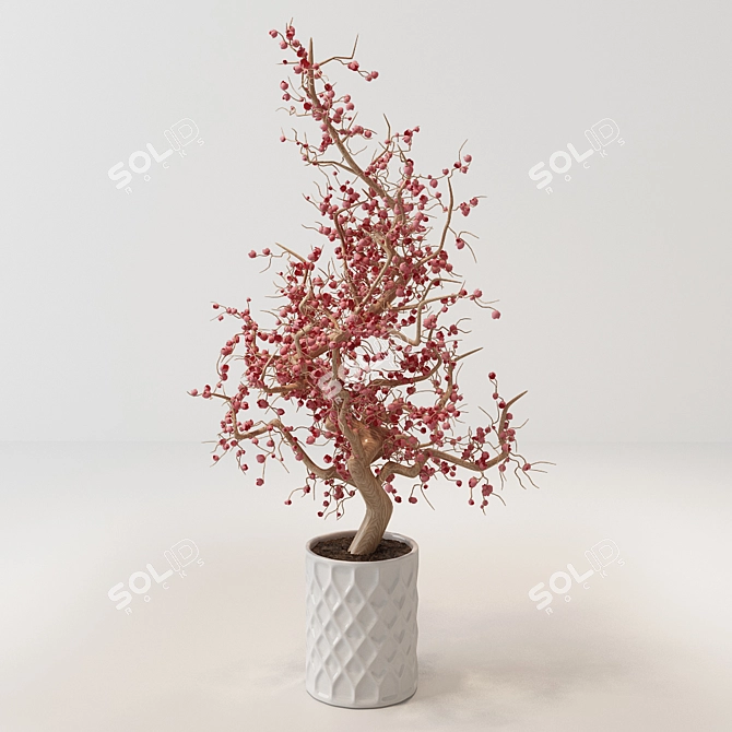 Floral Accents: Decorative Bushes 3D model image 1