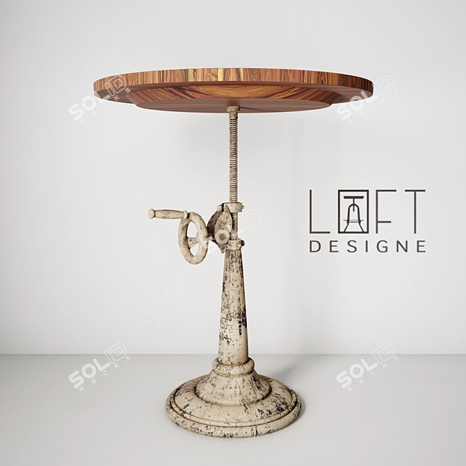 Adjustable Height Bar Table 3D model image 1