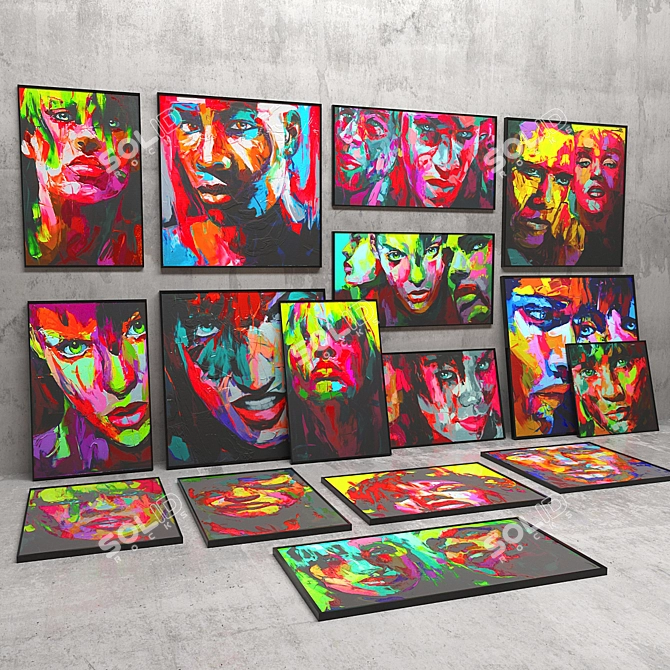 Vibrant Avant-garde Portraits by Francoise Nielly 3D model image 1