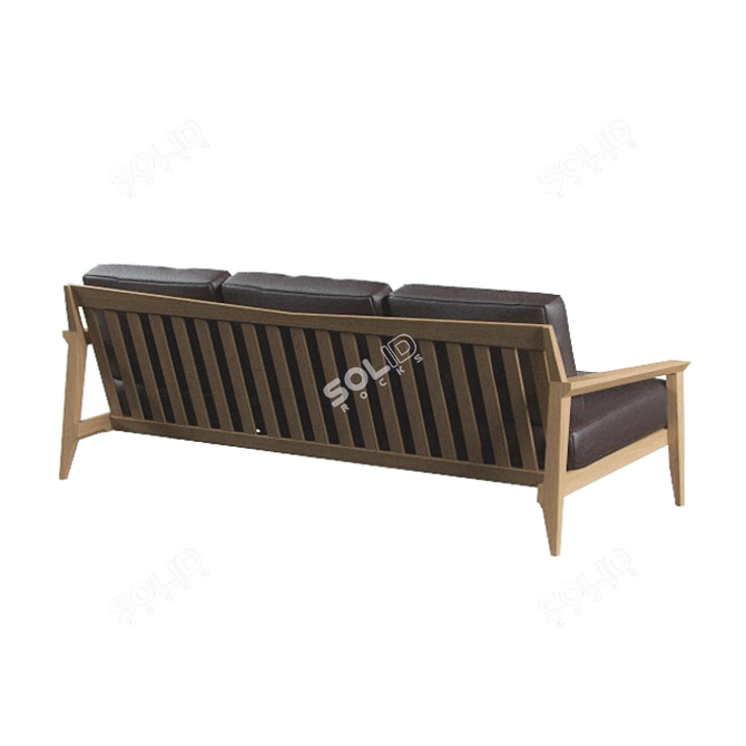 Contemporary Stanley 3-Seat Sofa 3D model image 2