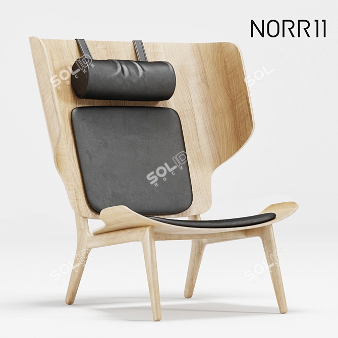 Sleek Mammoth Slim Chair 3D model image 1