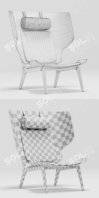 Sleek Mammoth Slim Chair 3D model image 3