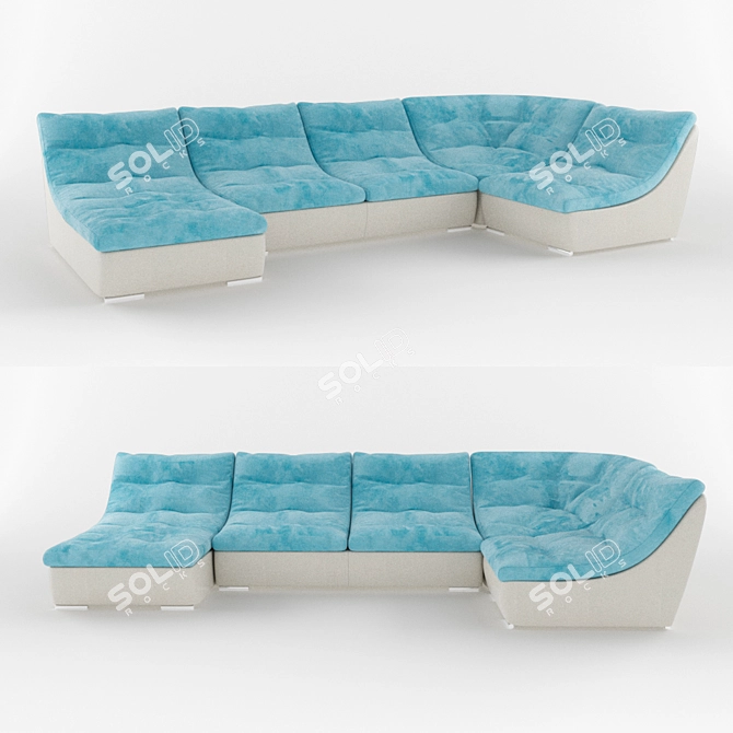 Elegant Lantana Sofa: Luxurious and Spacious 3D model image 1