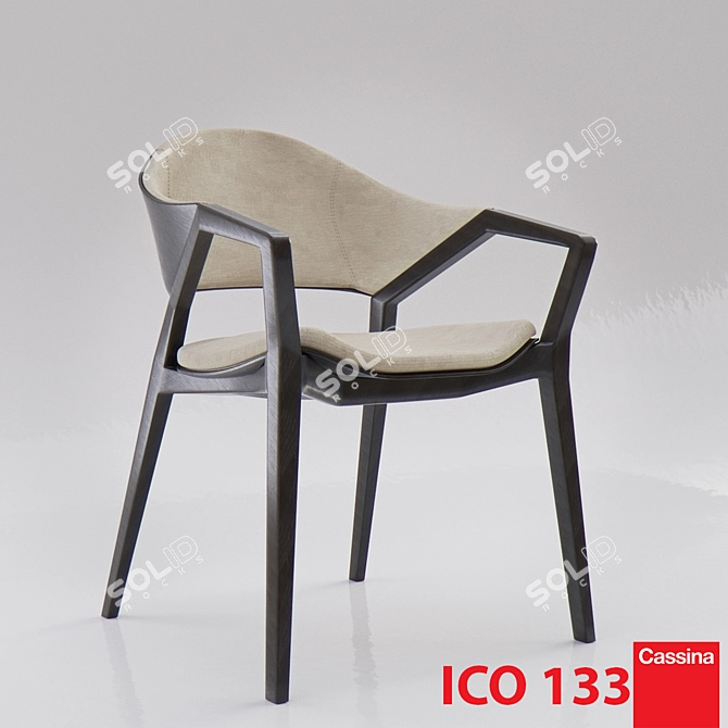 Compact Cassina ICO 133: Sleek & Functional 3D model image 1