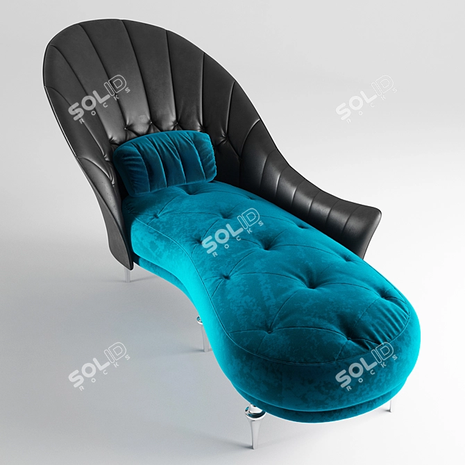 Elegant Chaise Ottoman by Visionnaire 3D model image 2