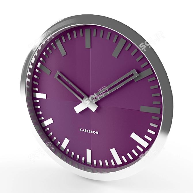 Colourful Splash Wall Clock by Karlsson 3D model image 1