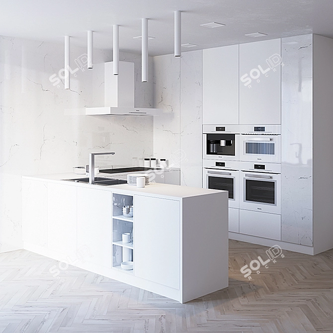 Miele Kitchen Set with Accessories 3D model image 1