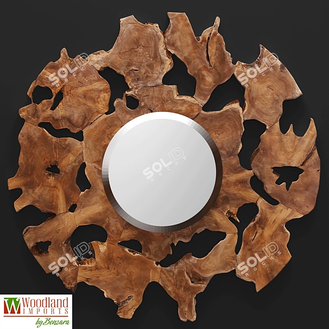 Woodland Decorative Wall Mirror 3D model image 1