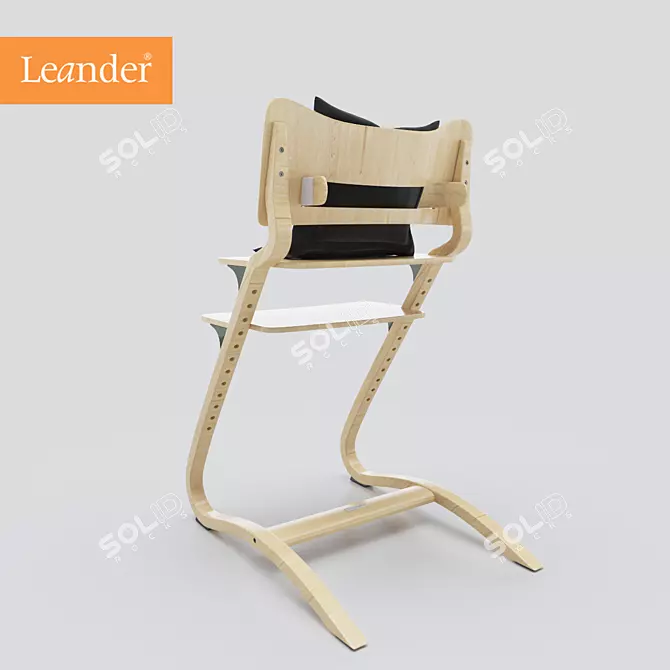 Leander Adjustable High Chair 3D model image 2