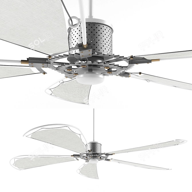 Malibu Breeze Ceiling Fan 3D model image 2