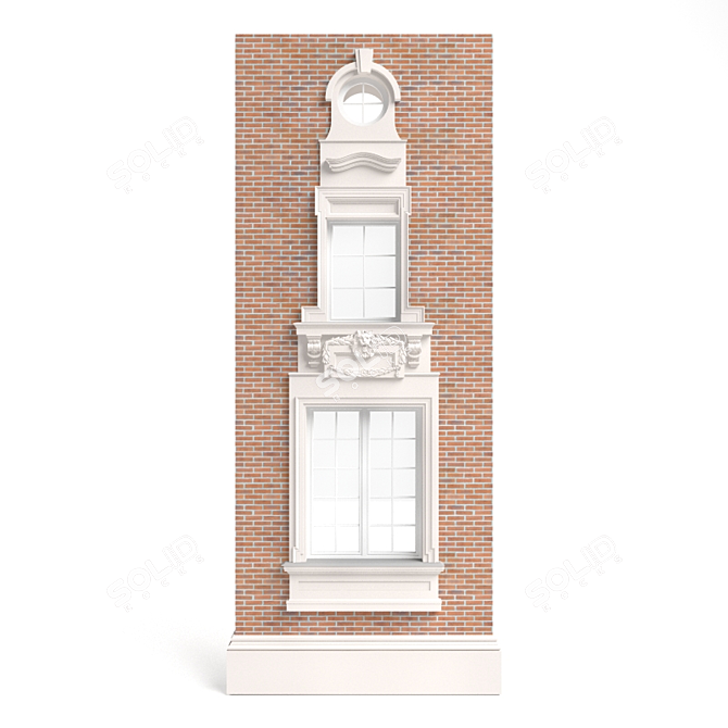 Decorative Element Facade Fragment 3D model image 1