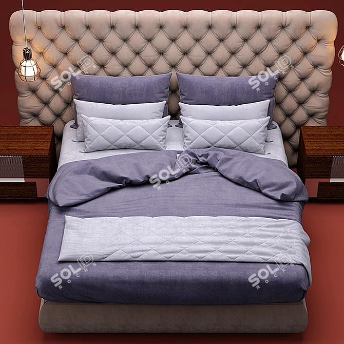 Heavenly Baxter Bed 3D model image 2