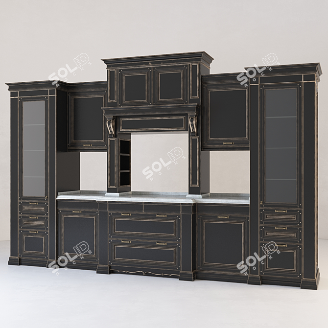  Stylish Kitchen Set for Modern Homes 3D model image 1