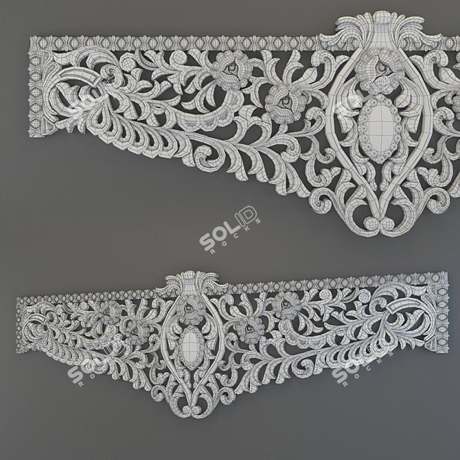 Elegant Curtain Decor 3D model image 2