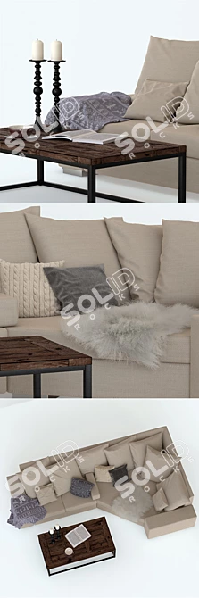 Sleek Skeidar Modern Sofa 3D model image 2