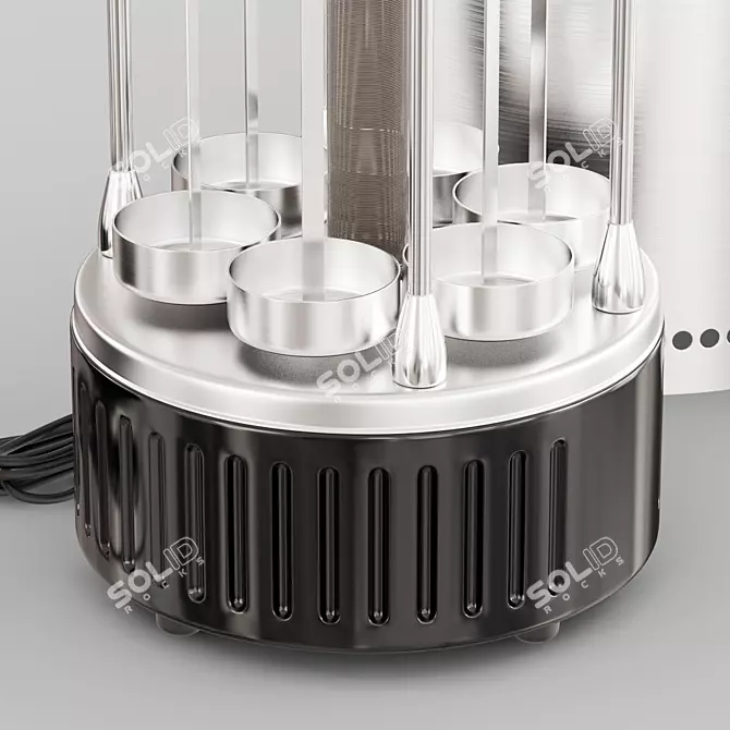 Portable Electric Grill: Master the Art of Grilling 3D model image 2