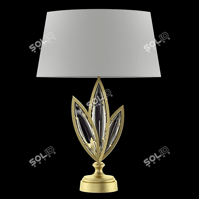 Marquise Gold Table Lamp 3D model image 1