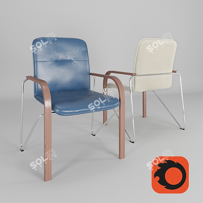 Sleek Salsa Office Chair 3D model image 1