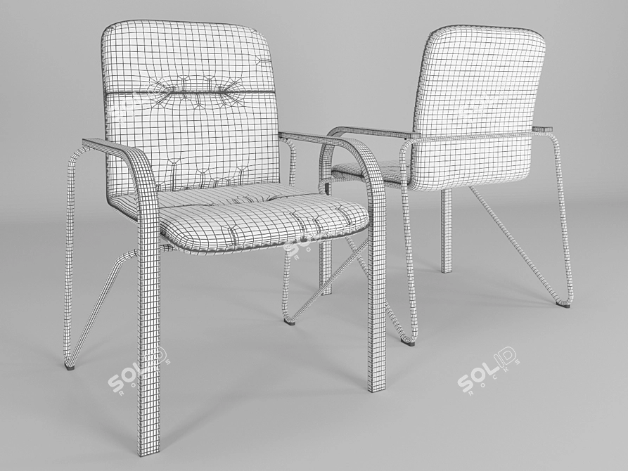 Sleek Salsa Office Chair 3D model image 2