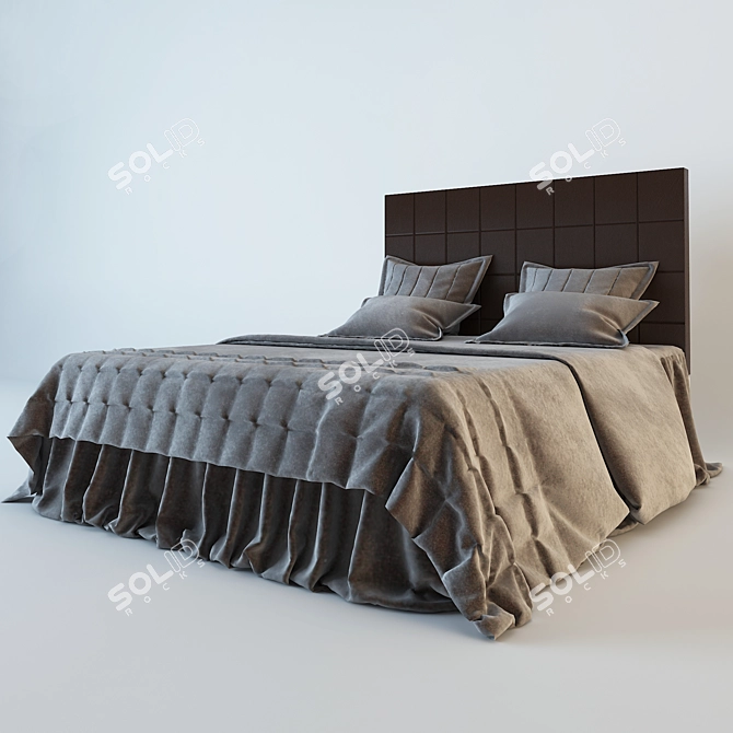 Indulgent Chocolate Bed Set 3D model image 1