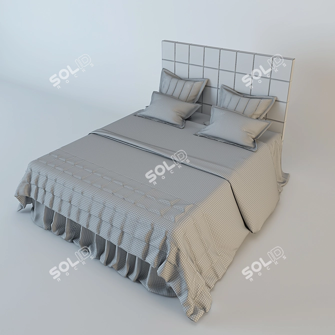 Indulgent Chocolate Bed Set 3D model image 3