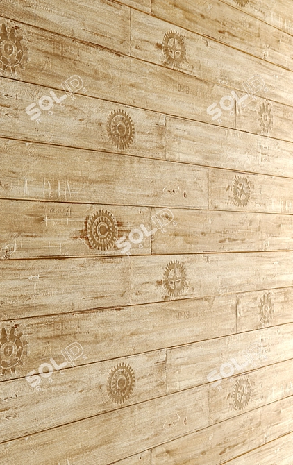 Rustic Board Art Display 3D model image 2