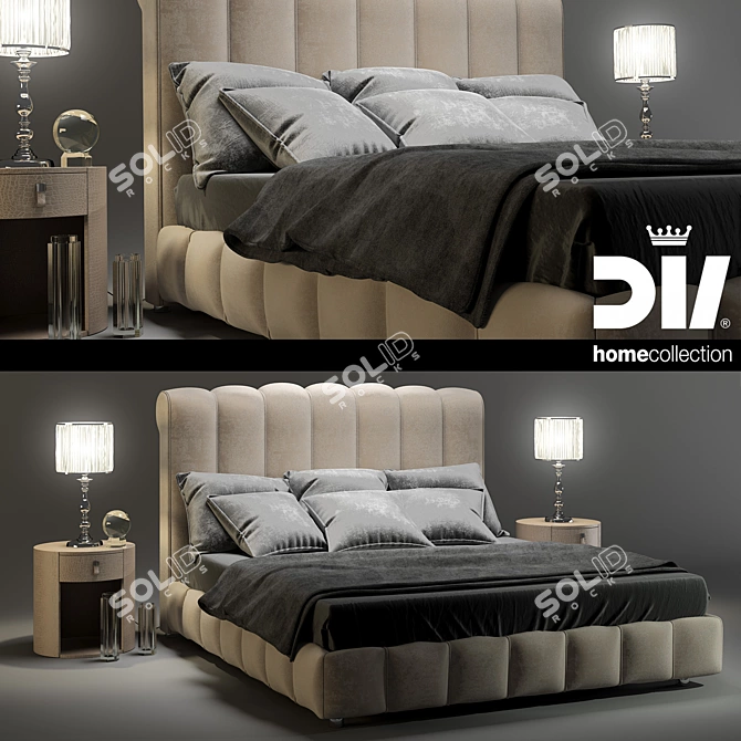 Luxury DV Home Collection Bed 3D model image 1