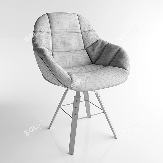 Zanotta Eva 2266R: Stylish and Compact Chair 3D model image 2