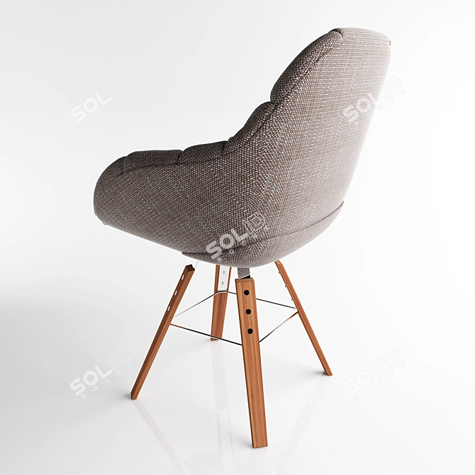 Zanotta Eva 2266R: Stylish and Compact Chair 3D model image 3