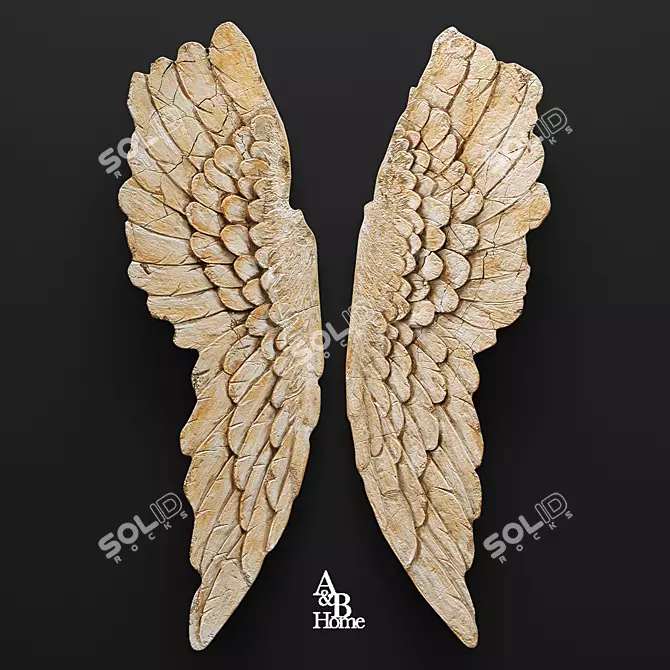 Elegant Thelma Wing Wall Art 3D model image 1