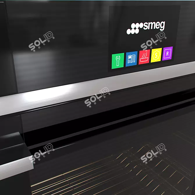 Smeg SFP140N: Stylish Pyrolytic Oven 3D model image 3