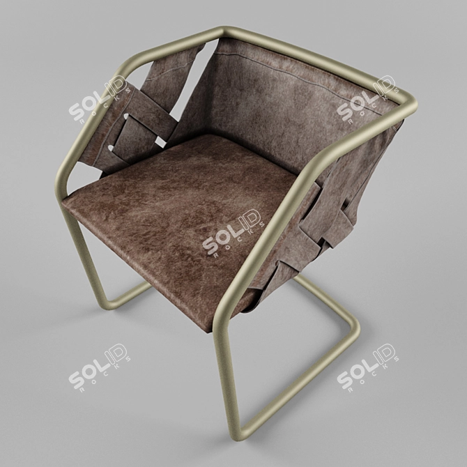  Henge TWO Strip Chair: Sleek Design and Perfect Dimensions 3D model image 2