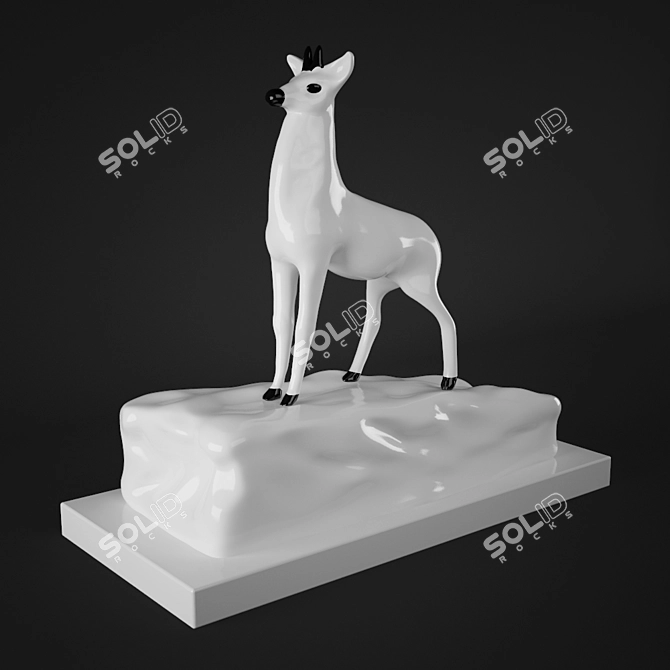 Graceful Forest Deer 3D model image 1