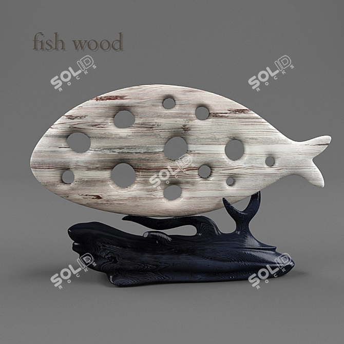 21584 Fish Wood Board 3D model image 1